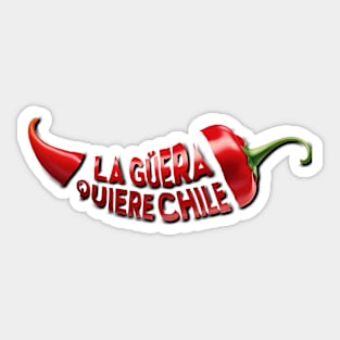 Guera Quiere Chile Design Sticker